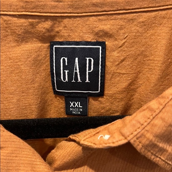 GAP Brown Puff Sleeve Button Down Shirt NWOT - Picture 2 of 3